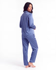 Soft Satin Pajamas Set for Women – 2-Piece Long Sleeve Sleepwear & Elegant Button Loungewear