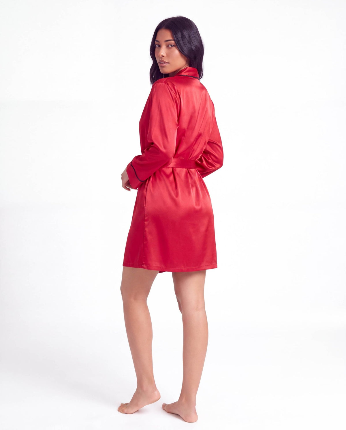 Women's Solid-Tone Minimalist Robe – Relaxed Fit Plush Loungewear