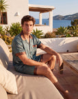 Men’s Silk-Like Pajama Set – Luxurious Paisley Pattern Sleepwear
