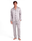 Men’s Fashion Long Sleeve Pajama Set with Long Pants – Comfortable and Stylish Sleepwear