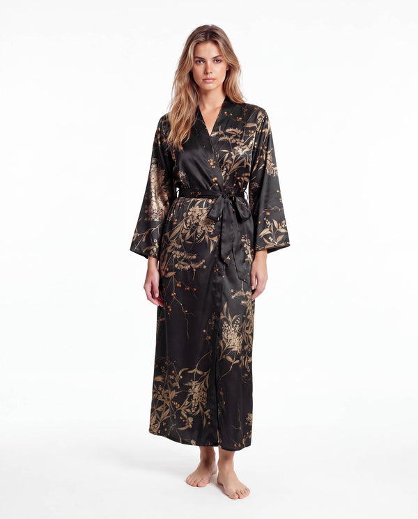 Charlie Satin Night robe – Silky Sleeveless Slip Dress for Women - Silken & Dreams