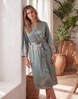 Charlie Satin Night robe – Silky Sleeveless Slip Dress for Women - Silken & Dreams