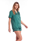 Silk Pajama Set – Short-Sleeved Sleepwear for Women