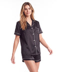 Silk Pajama Set – Short-Sleeved Sleepwear for Women