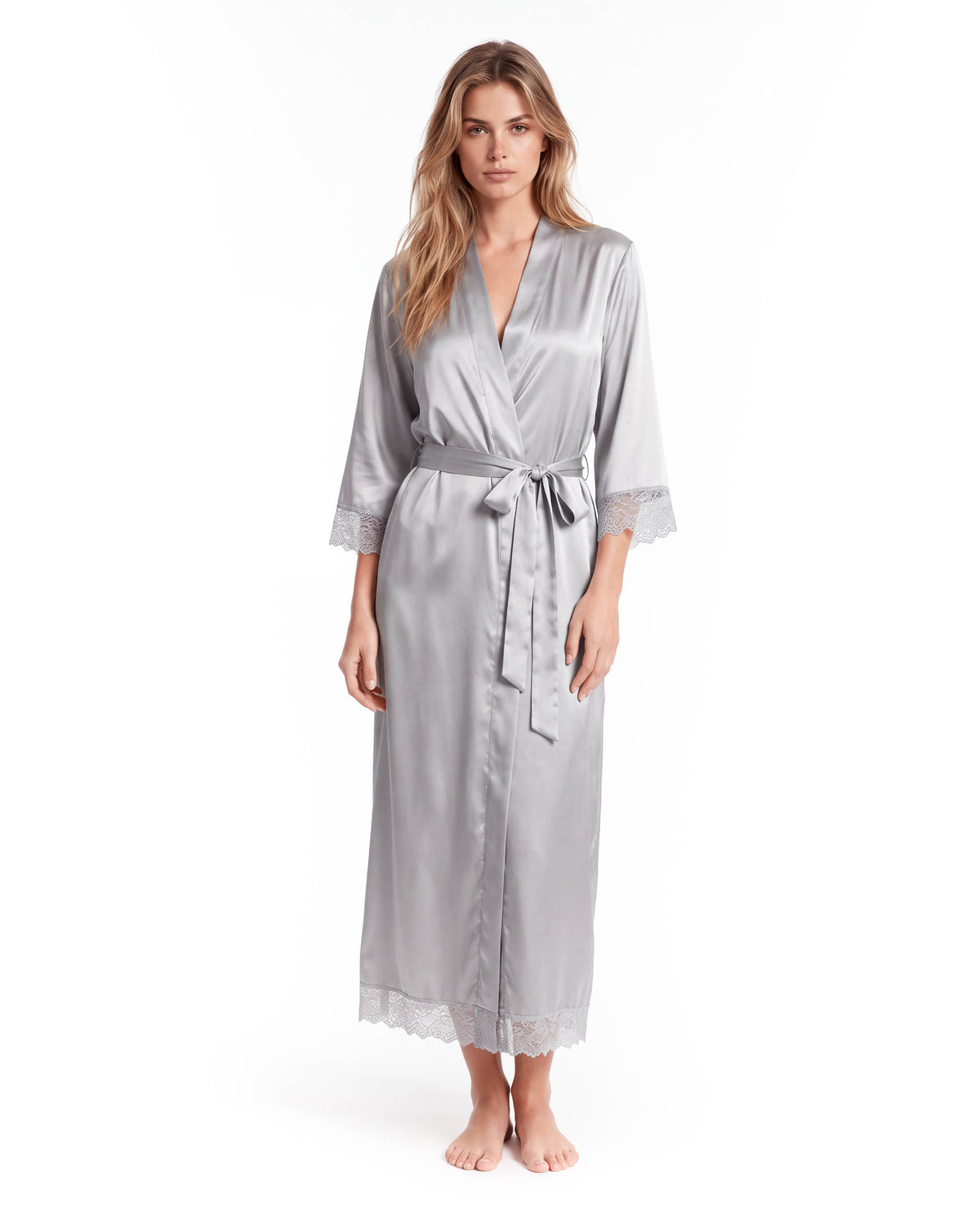 Lace Robes – Bridesmaid and Bride Wedding Long Robe, Elegant Bathrobe and Lingerie Robe for Women