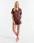 Women's Silk Pajama Set – Short Sleeve Luxury Sleepwear