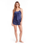 Women's Chiffon Pajamas – Sexy Sleeveless Two-Piece Set with Shorts for Summer Home Wear