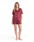 Silk Pajama Set – Short-Sleeved Sleepwear for Women