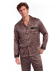 Men’s Pajama Set – Geometric Patterned Sleepwear