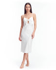 Silk Evening Gown – Elegant Bow Design, Soft & Luxurious Formal Dress