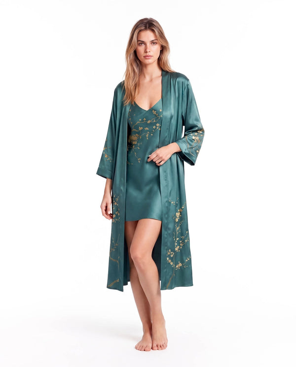 Shira Satin Nightdress – Chic Silky Sleepwear with Open Back Design