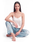 Women’s Plant Print Sleep Pants – Breathable Casual Long Lounge Trousers with Relaxed Fit