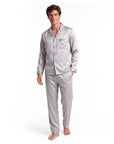 Men’s Pajama Set – Lightweight Long Sleeve Lounge & Sleepwear for Home Comfort