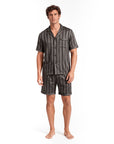 Men’s Pajama Set – Short Sleeve Loose Fit Sleepwear & Homewear Suit