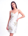 Women’s Puff-Sleeve Halter Neck Dress – Printed Casual Nightgown