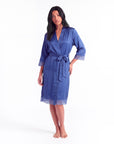 New Summer Thin Solid Color Stitching Lace Long Nightgown Robe – Luxury and Noble Home Clothes for Relaxation
