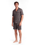 Men’s Pajama Set – Short Sleeve Loose Fit Sleepwear & Homewear Suit