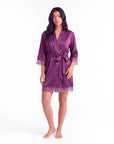 New Summer Thin Solid Color Stitching Lace Long Nightgown Robe – Luxury and Noble Home Clothes for Relaxation