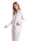Silk Pajama Set for Women – Soft, Breathable, Luxury Sleepwear with Long Sleeves & Pants
