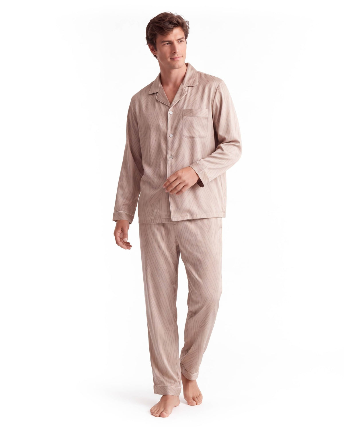 Men’s Pajama Set – Lightweight Long &amp; Short Sleeve Sleepwear for All Seasons