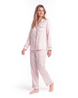 Silk Pajama Set for Women – Soft, Breathable, Luxury Sleepwear with Long Sleeves & Pants