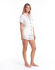 Silk Pajama Set – Short-Sleeved Sleepwear for Women