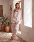 Silk Pajama Set for Women – Soft, Breathable, Luxury Sleepwear with Long Sleeves & Pants