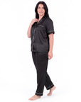 Sleepwear Set for Plus Size Women – Fashionable Tops and Long Pants Homewear