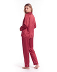 Silk Pajama Set for Women – Soft, Breathable, Luxury Sleepwear with Long Sleeves & Pants