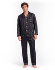 Men’s Pajama Set – Breathable, Lightweight Sleepwear with Long Sleeves & Pants