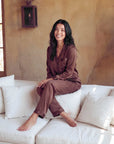 Silk Long Sleeve Pajama Set for Women – Elegant Sleepwear - Silken & Dreams
