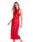 Elegant Sleeveless Midi Dress for Women – Chic Summer Fashion in Solid Color