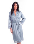 New Summer Thin Solid Color Stitching Lace Long Nightgown Robe – Luxury and Noble Home Clothes for Relaxation