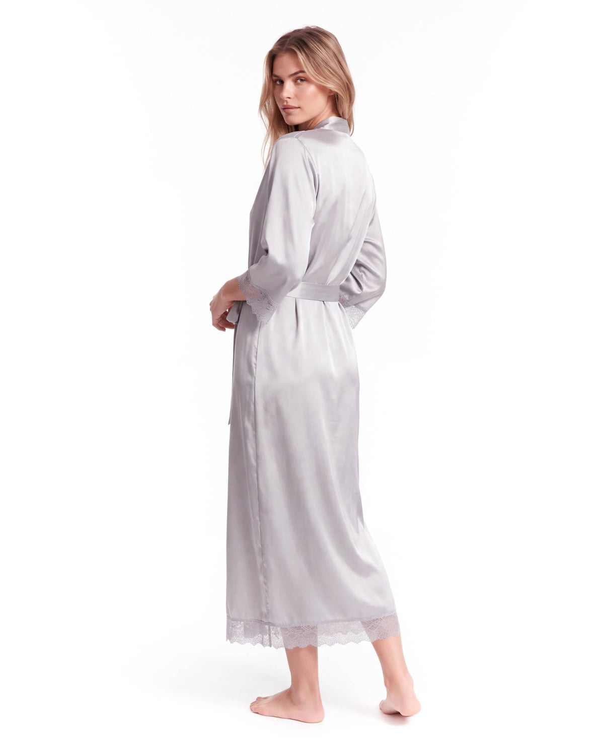 Lace Robes – Bridesmaid and Bride Wedding Long Robe, Elegant Bathrobe and Lingerie Robe for Women