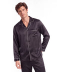 Men’s Cooling Pajama Set – Breathable Long Sleeve Sleepwear for Night Comfort