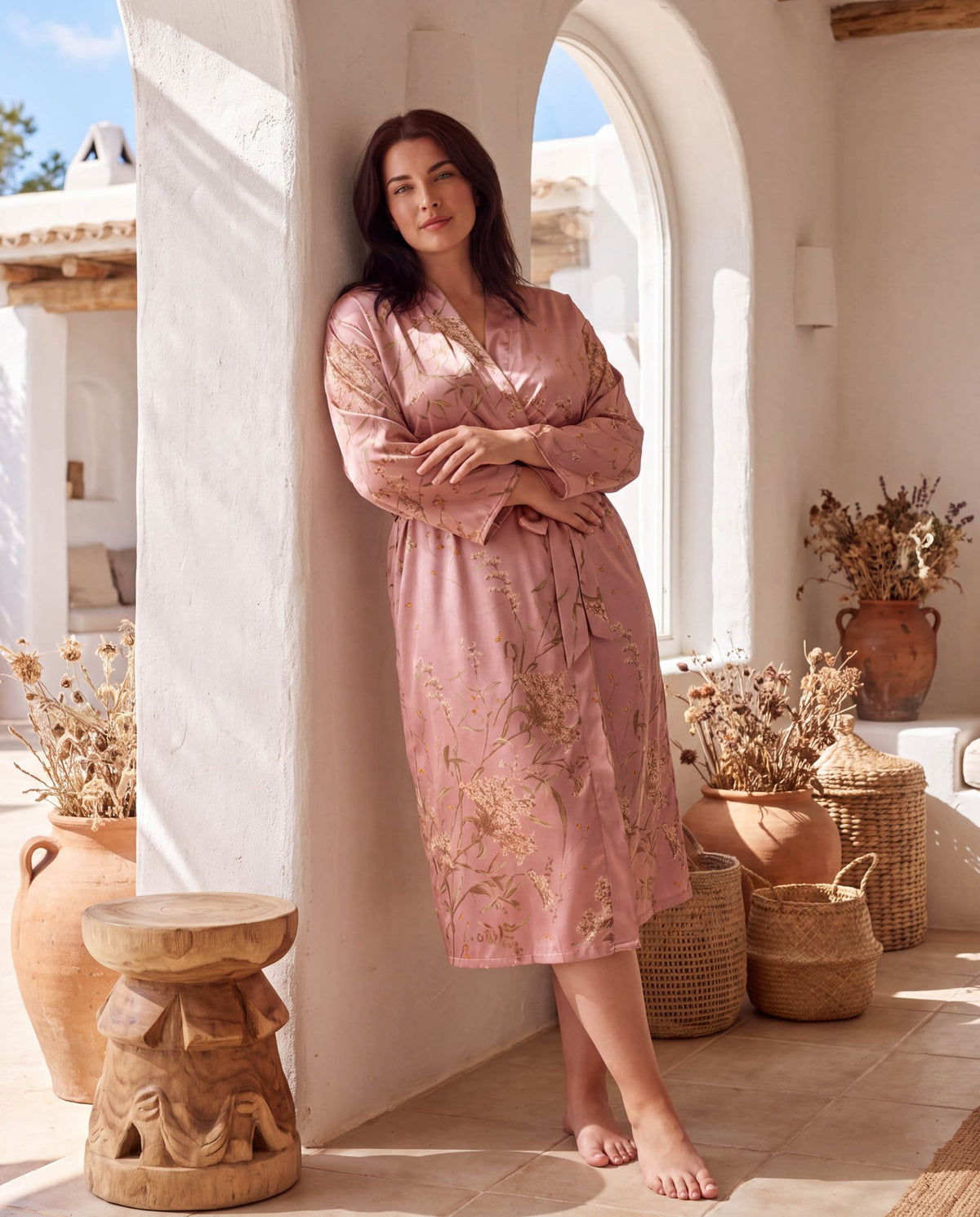 Plus Size Women's Loungewear Robe – Stylish Print, Sexy Fit &amp; Comfortable Casual Sleepwear