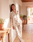 Silk Pajama Set for Women – Long Sleeve & Pants | Soft, Breathable Loungewear