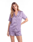 Silk Pajama Set – Short-Sleeved Sleepwear for Women