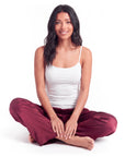 Women's Satin Wide-Leg Pants – Elastic High Waist with Draped Silhouette