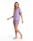 Silk Pajama Set – Short-Sleeved Sleepwear for Women