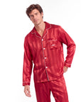 Men’s Pajama Set – Breathable, Lightweight Sleepwear with Long Sleeves & Pants