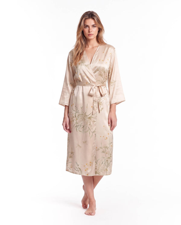 Charlie Satin Night robe – Silky Sleeveless Slip Dress for Women - Silken & Dreams