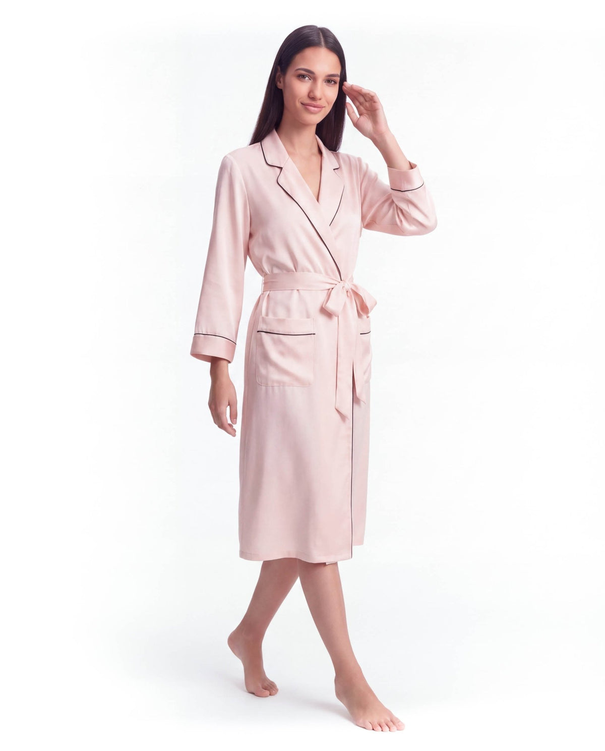 Women's Silk Nightgown with Pockets