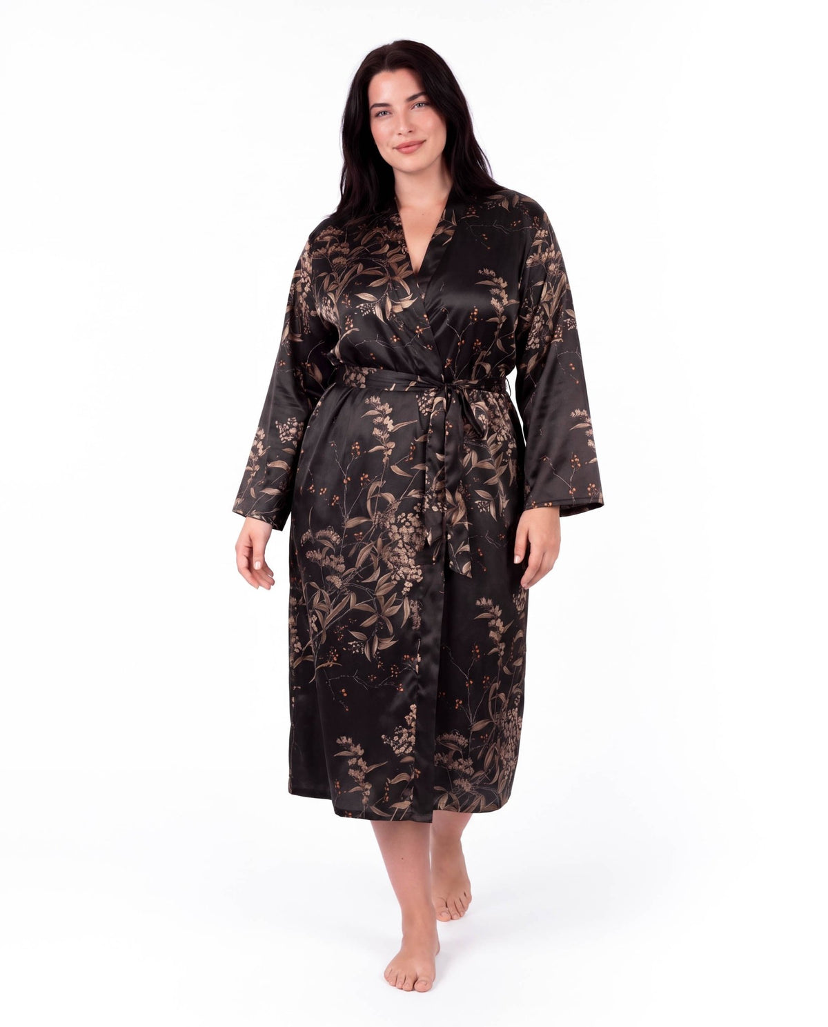 Plus Size Women's Loungewear Robe – Stylish Print, Sexy Fit &amp; Comfortable Casual Sleepwear