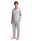 Men’s Pajama Set – Lightweight Long Sleeve Lounge & Sleepwear for Home Comfort