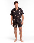 Men’s Pajama Set – Short Sleeve Loose Fit Sleepwear & Homewear Suit