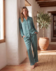 Silk Pajama Set for Women – Soft, Breathable, Luxury Sleepwear with Long Sleeves & Pants