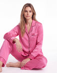 Silk Pajama Set for Women – Soft, Breathable, Luxury Sleepwear with Long Sleeves & Pants