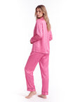 Silk Pajama Set for Women – Soft, Breathable, Luxury Sleepwear with Long Sleeves & Pants