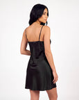 Women’s Lace Camisole Mini Dress – Adjustable Straps with V-Neck and Backless Design